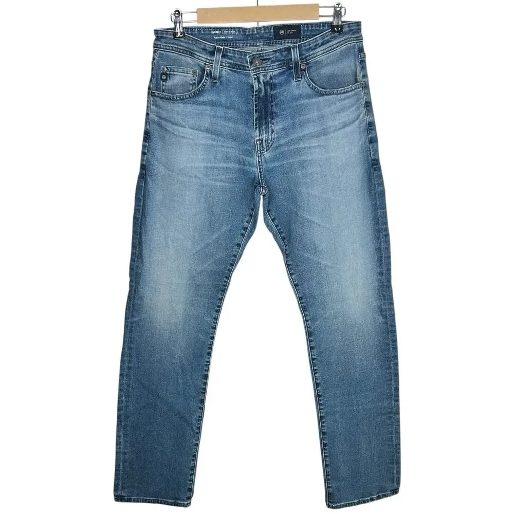 AG Adriano Goldschmied Everett Jeans Mens 32 Japanese Denim Zipline Casual NWT